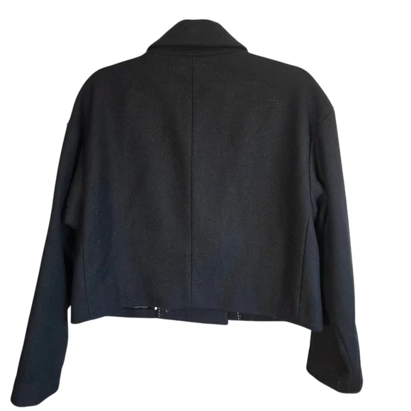 Pink Tartan Cropped Wool Jacket Black Embellished Blazer XS - Picture 2 of 13